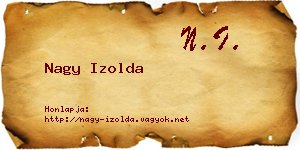 Nagy Izolda névjegykártya